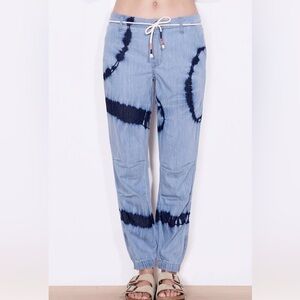 Sundry Blue Tie-Dye Denim Joggers